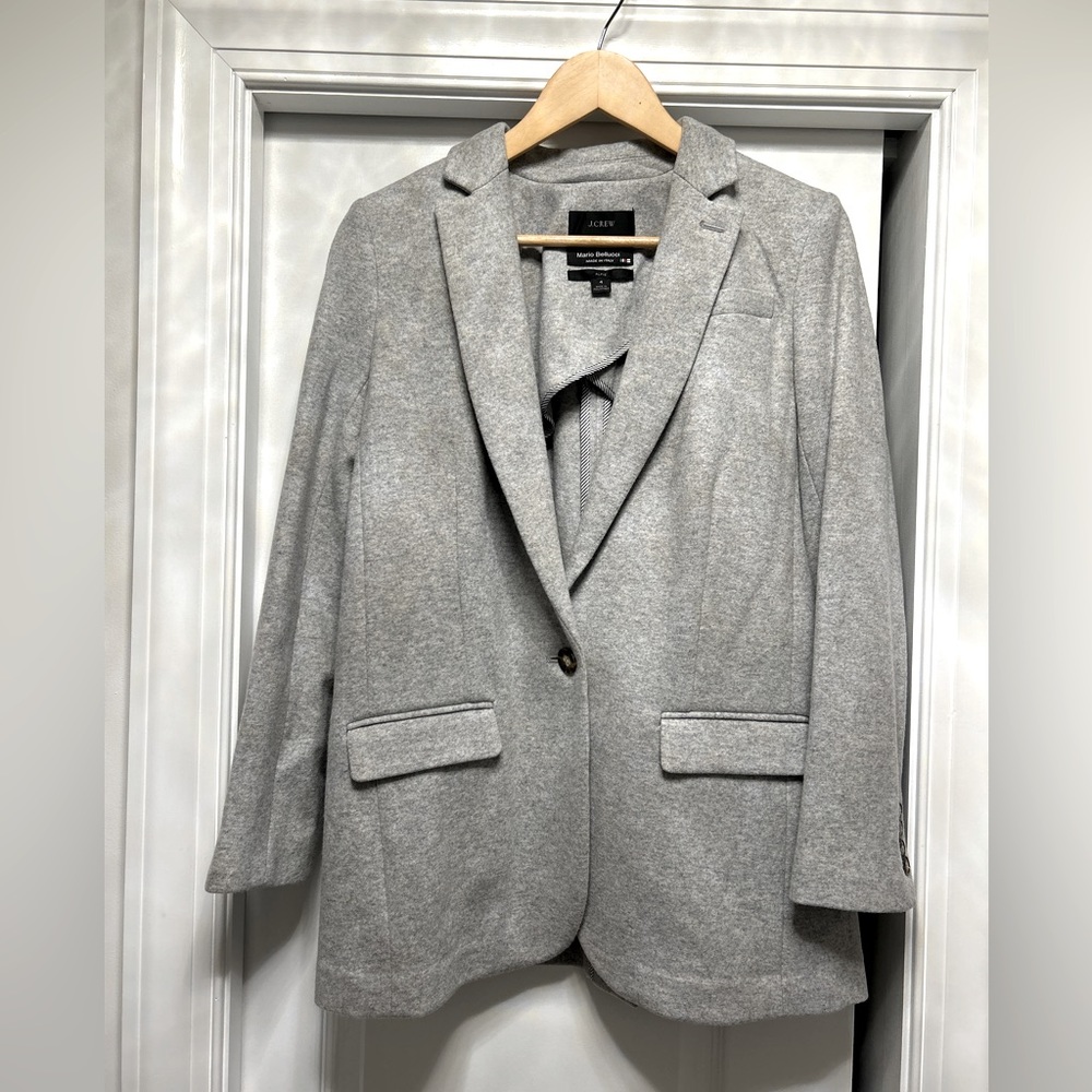 JCREW Mario Belluci Italian Knot Wool Blend Alifie Blazer